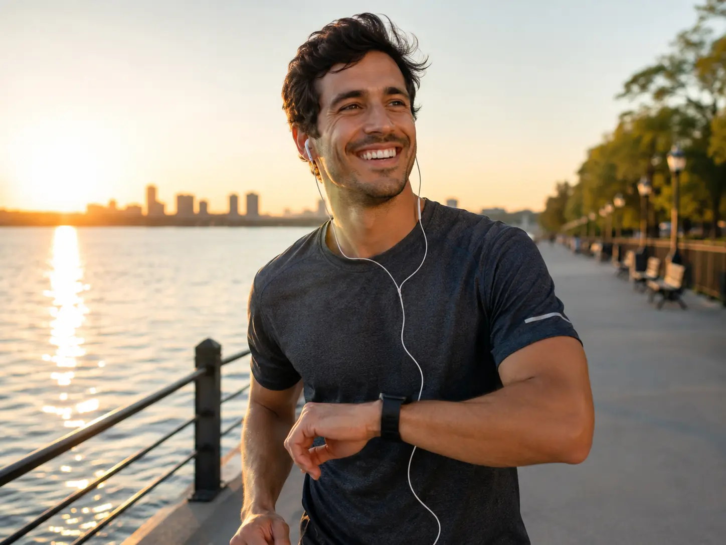 Active professional enjoying outdoor endurance training and a healthy lifestyle.